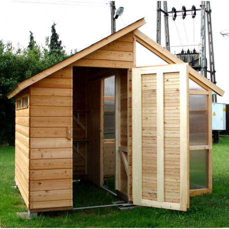 60+ Gartenhaus Mit Gewächshaus Anbau, Kein problem, wir planen mit